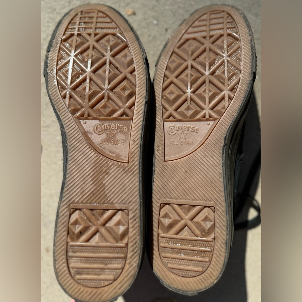 CONVERSE Men’s Black Suede Low-Top Sneakers - Picture 4 of 6